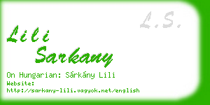 lili sarkany business card