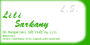 lili sarkany business card